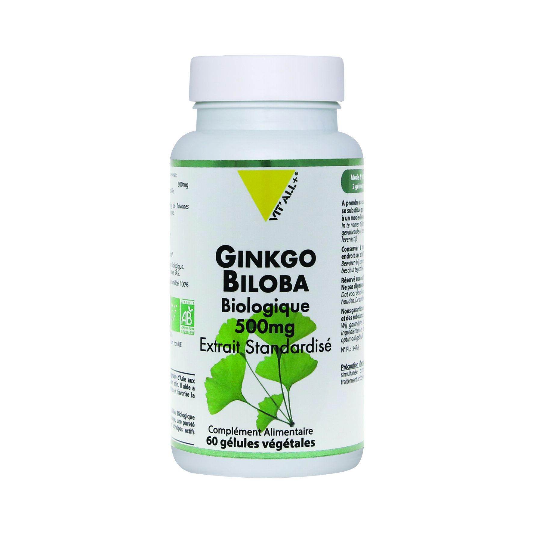 Ginkgo Biloba Bio VIT'ALL+ labellisé Botani+