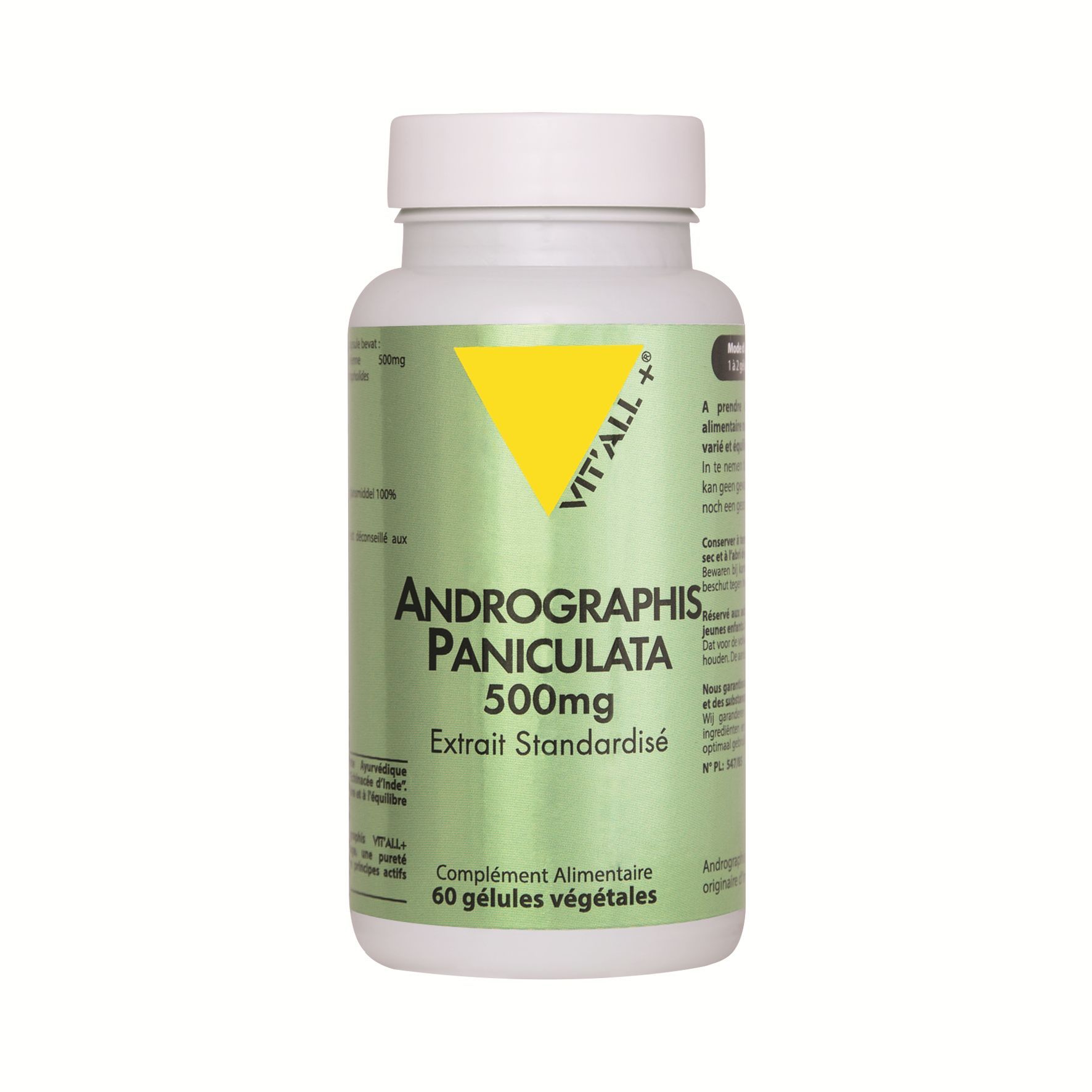 VIT'ALL+ ANDROGRAPHIS 500mg standardised extract Botani+ validated