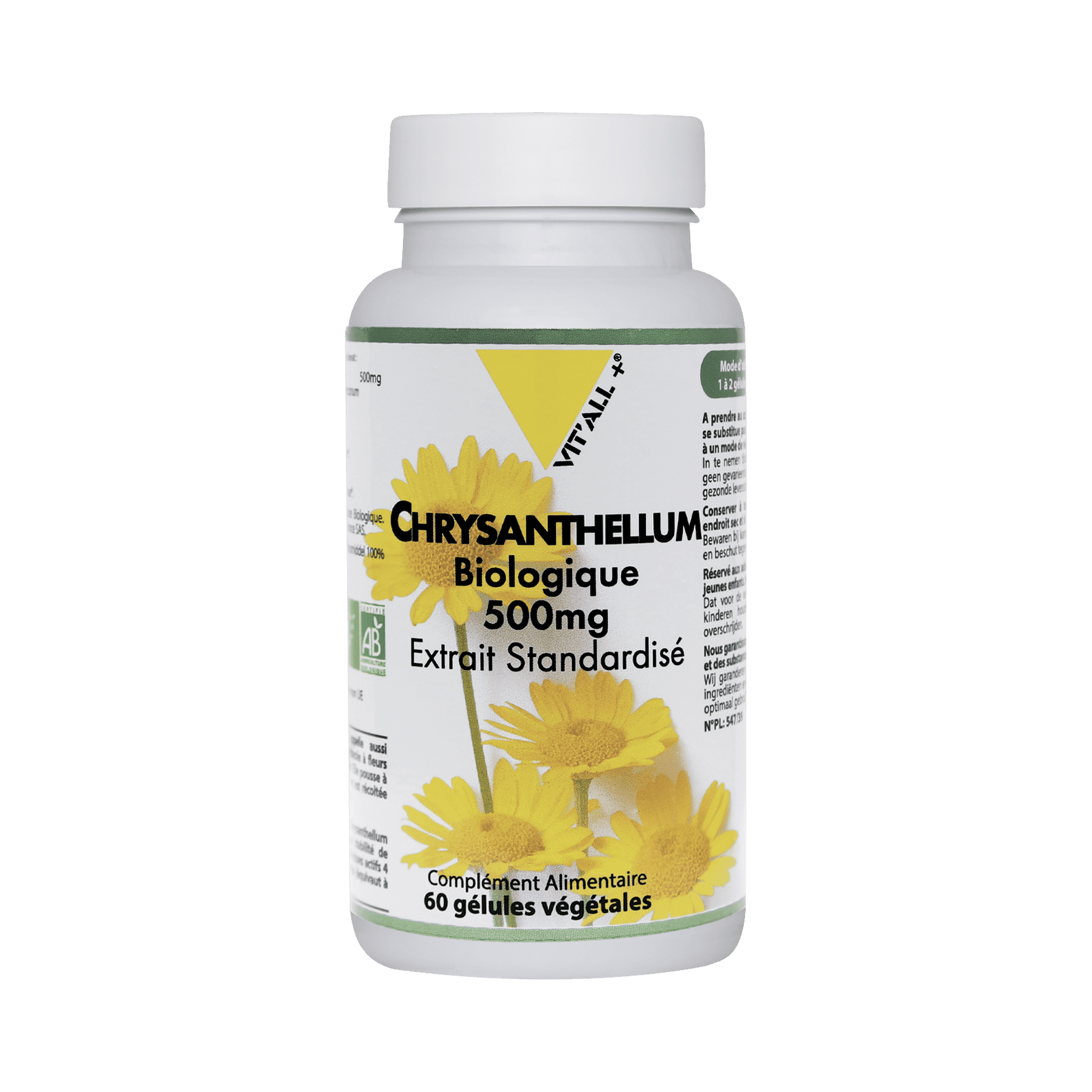 VIT'ALL+ ORGANIC CHRYSANTHELLUM 500mg extract