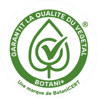 Label Botani+ par BotaniCERT. Garantit la qualité du végétal.