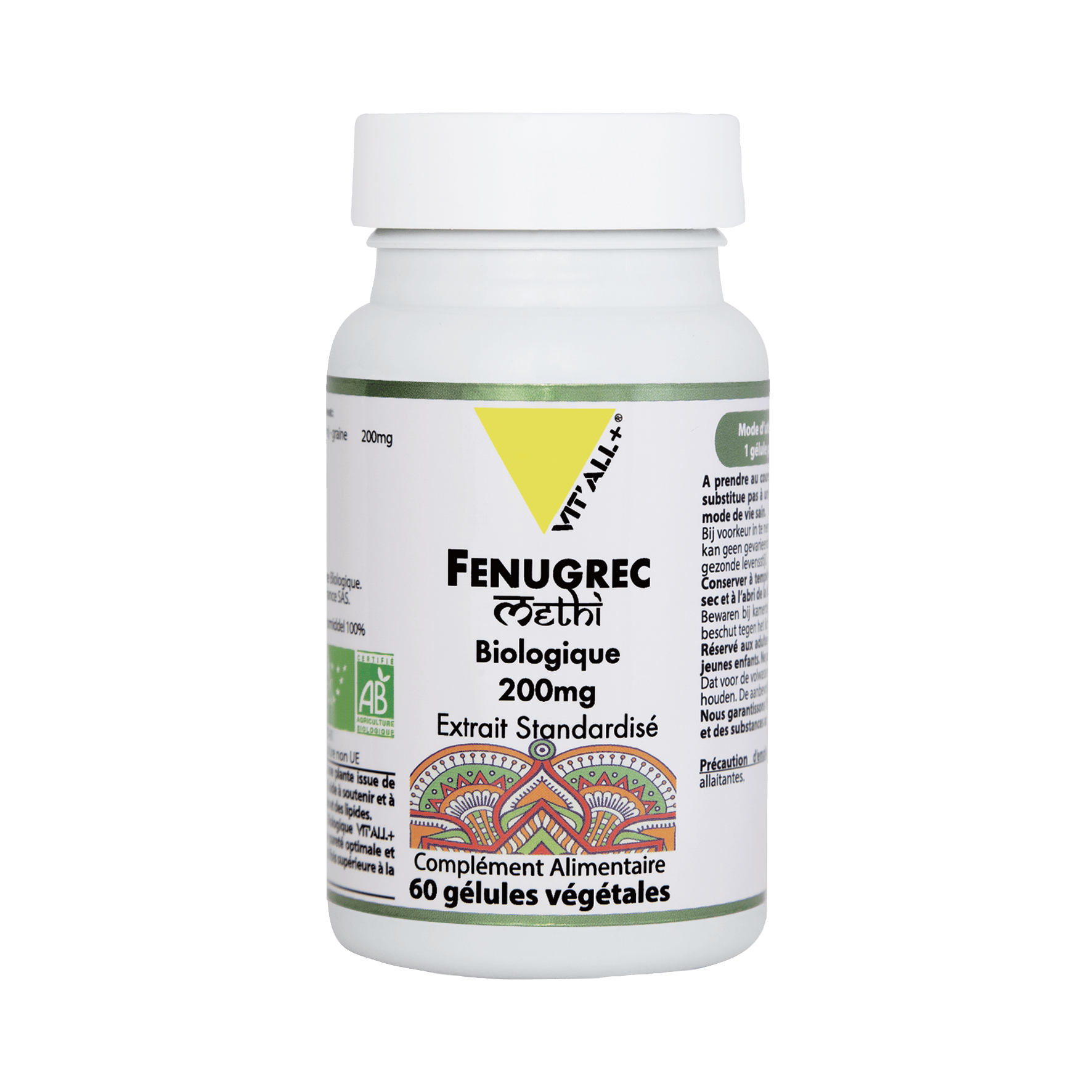 VIT'ALL+ FENUGREC BIO 200mg Extrait Standardisé validé Botani+